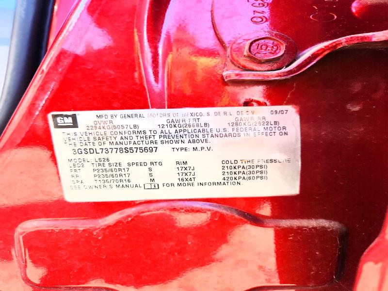 66134966 :رقم المزاد ، 3GSDL73778S575697 vin ، 2008 Saturn Vue مزاد بيع