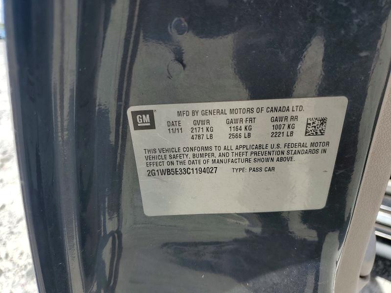 71265826 :رقم المزاد ، 2G1WB5E33C1194027 vin ، 2012 Chevrolet Impala مزاد بيع