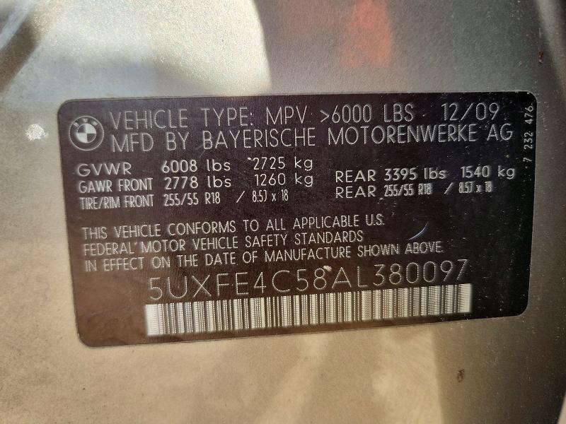 Продажа на аукционе авто 2010 Bmw X5, vin: 5UXFE4C58AL380097, номер лота: 70472786