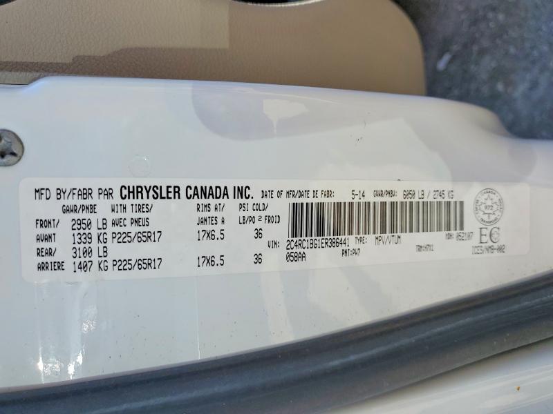 Продажа на аукционе авто 2014 Chrysler Town & Country, vin: 2C4RC1BG1ER386441, номер лота: 67966386