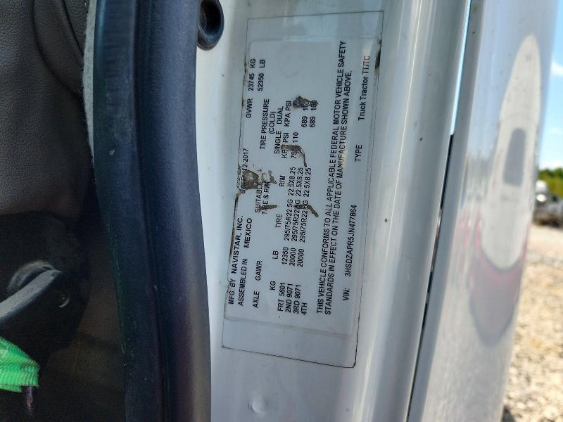 Продаж на аукціоні авто 2018 International Lt625, vin: 3HSDZAPR5JN477864, номер лоту: 67781866