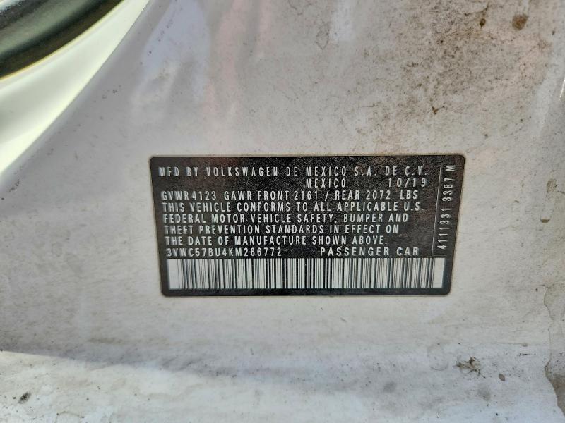 Продажа на аукционе авто 2019 Volkswagen Jetta, vin: 3VWC57BU4KM266772, номер лота: 68415366