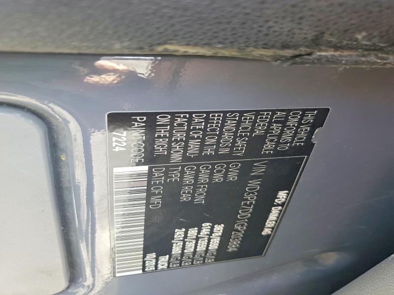 68571756 :رقم المزاد ، WD3PE7DD1GP203884 vin ، 2016 Mercedes-benz Sprinter مزاد بيع