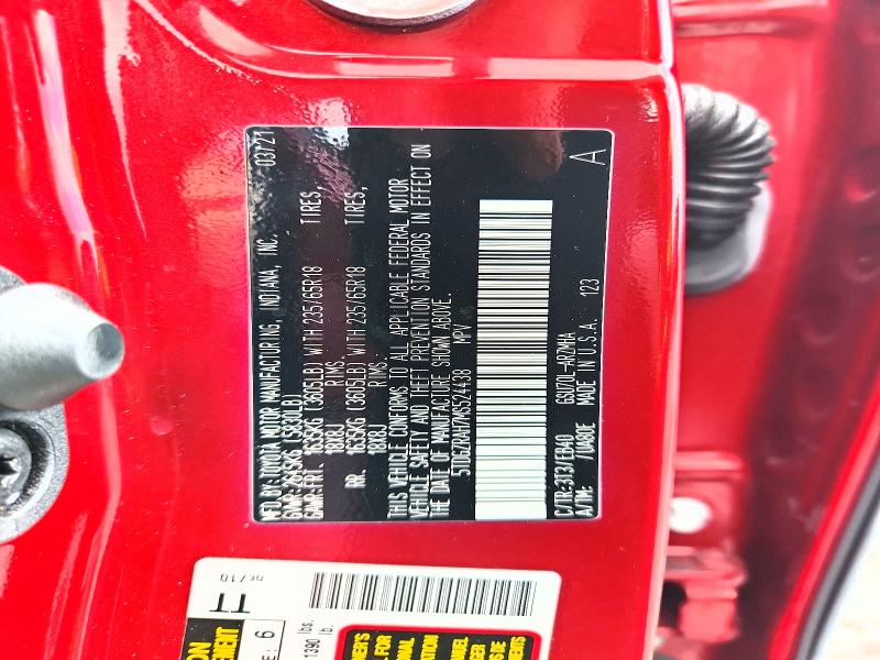 2021 Toyota Highlander მანქანა იყიდება აუქციონზე, vin: 5TDGZRAH7MS524438, აუქციონის ნომერი: 69877056
