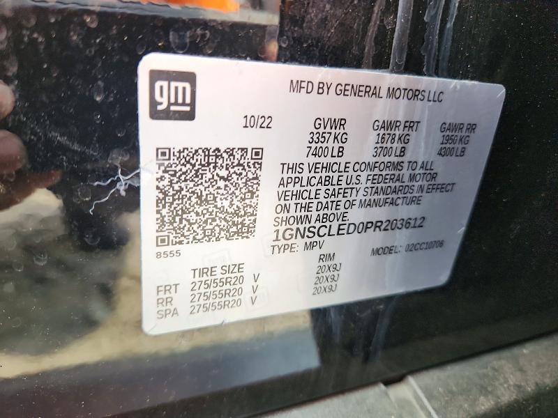 68414166 :رقم المزاد ، 1GNSCLED0PR203612 vin ، 2023 Chevrolet Tahoe مزاد بيع