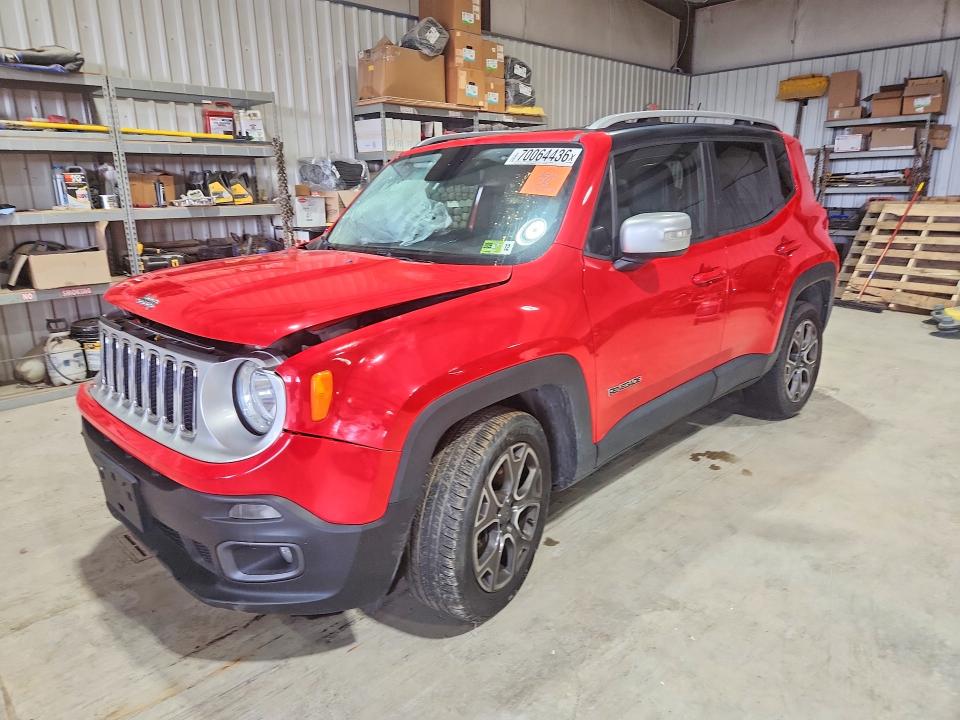 Продаж на аукціоні авто 2016 Jeep Renegade, vin: ZACCJBDT8GPD75892, номер лоту: 70064436