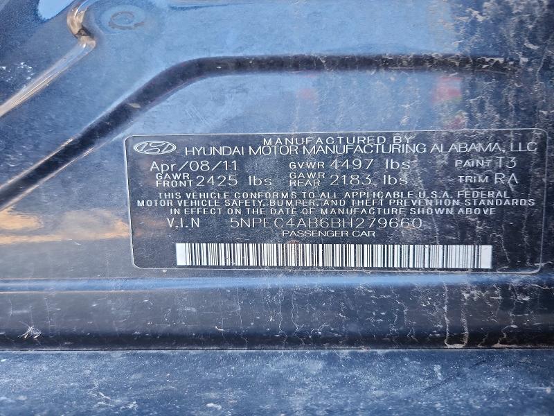 Продаж на аукціоні авто 2011 Hyundai Sonata, vin: 5NPEC4AB6BH279660, номер лоту: 66291916
