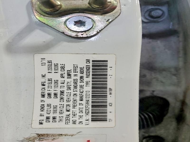 68759816 :رقم المزاد ، 1HGCR2F54HA123213 vin ، 2017 Honda Accord مزاد بيع