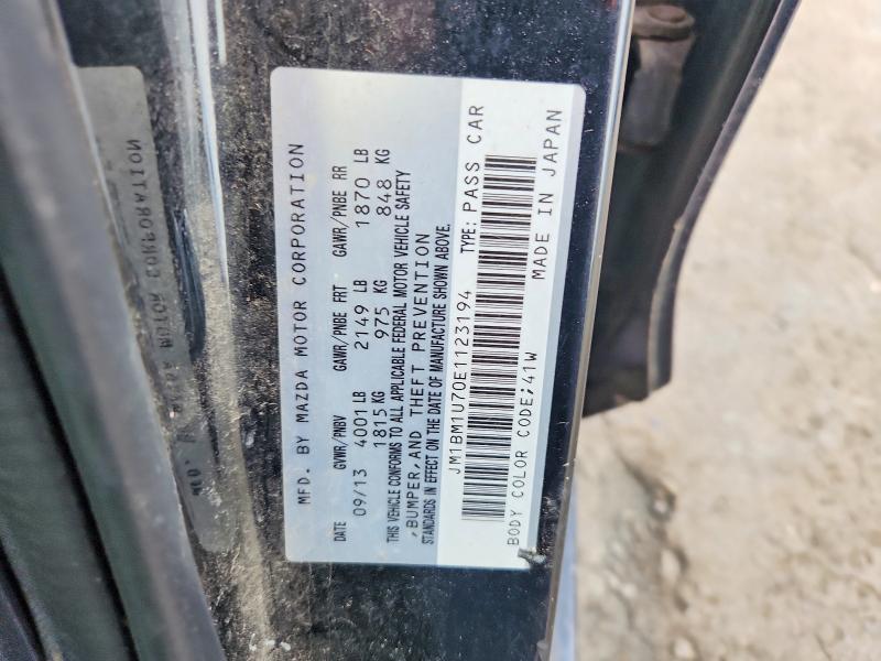 2014 Mazda 3 მანქანა იყიდება აუქციონზე, vin: JM1BM1U70E1123194, აუქციონის ნომერი: 69874696