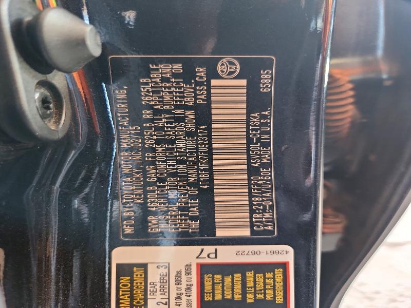 68219026 :رقم المزاد ، 4T1BF1FK7FU923174 vin ، 2015 Toyota Camry مزاد بيع