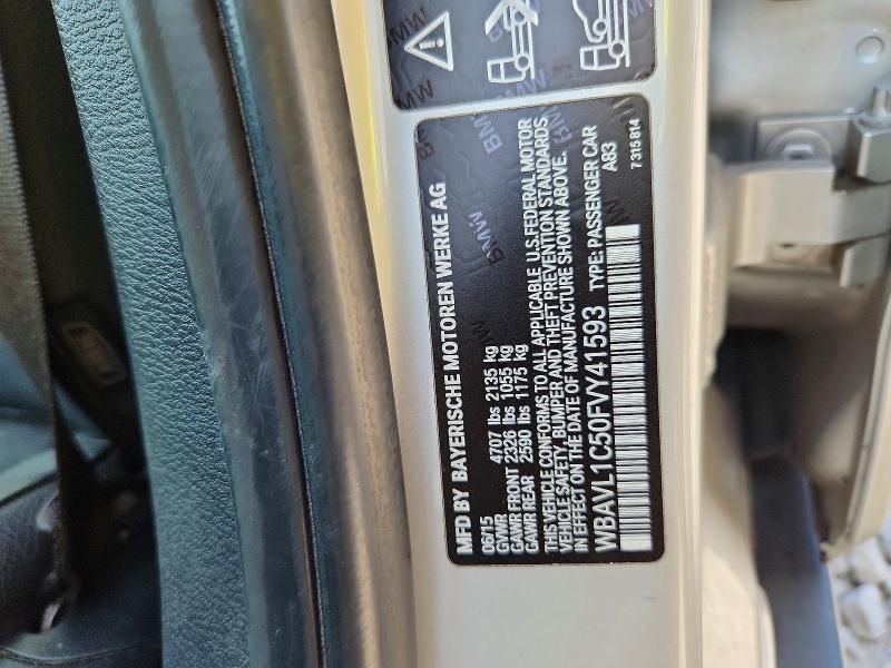 Aukcja sprzedaży 2015 Bmw X1, vin: WBAVL1C50FVY41593, numer aukcji: 66941526