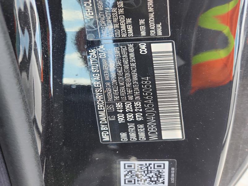 68194266 :رقم المزاد ، WDBRN40J05A650584 vin ، 2005 Mercedes-benz C مزاد بيع