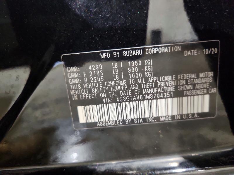 Продаж на аукціоні авто 2021 Subaru Impreza, vin: 4S3GTAV61M3704351, номер лоту: 69584306