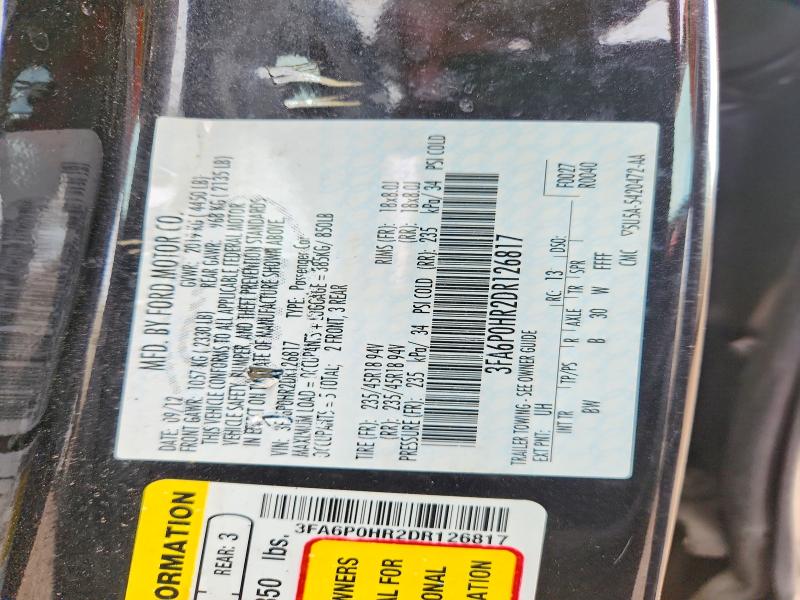 Продажа на аукционе авто 2013 Ford Fusion, vin: 3FA6P0HR2DR126817, номер лота: 67235776