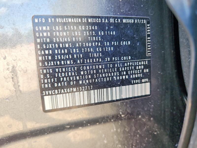 Продаж на аукціоні авто 2023 Volkswagen Tiguan, vin: 3VVCB7AX6PM132717, номер лоту: 67016496