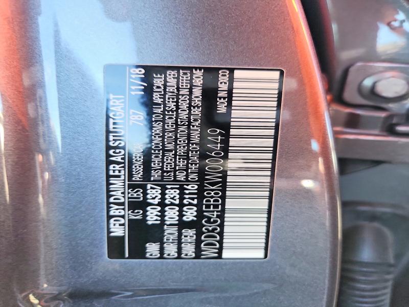 2019 Mercedes-benz A220 მანქანა იყიდება აუქციონზე, vin: WDD3G4EB8KW006449, აუქციონის ნომერი: 66751946