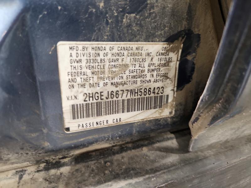 70331136 :رقم المزاد ، 2HGEJ6677WH586423 vin ، 1998 Honda Civic مزاد بيع