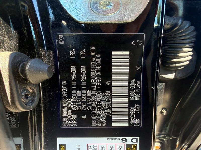 70369316 :رقم المزاد ، JTJBM7BX1L5266468 vin ، 2020 Lexus Gx مزاد بيع