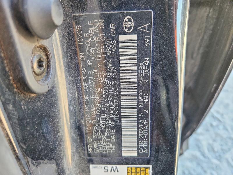 Aukcja sprzedaży 2005 Toyota Prius, vin: JTDKB20U153121207, numer aukcji: 70715486