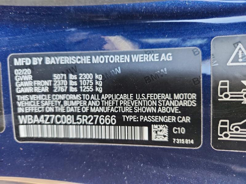 Продажа на аукционе авто 2020 Bmw 440xi, vin: WBA4Z7C08L5R27666, номер лота: 69983036