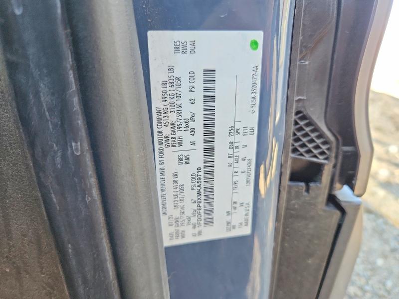 Продаж на аукціоні авто 2021 Ford Transit, vin: 1FDDF6P8XMKA59710, номер лоту: 70427236