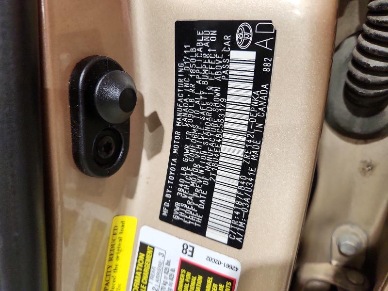 Продаж на аукціоні авто 2011 Toyota Corolla, vin: 2T1BU4EE4BC563179, номер лоту: 69410606