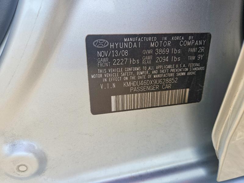 Aukcja sprzedaży 2009 Hyundai Elantra, vin: KMHDU46DX9U628852, numer aukcji: 70158516