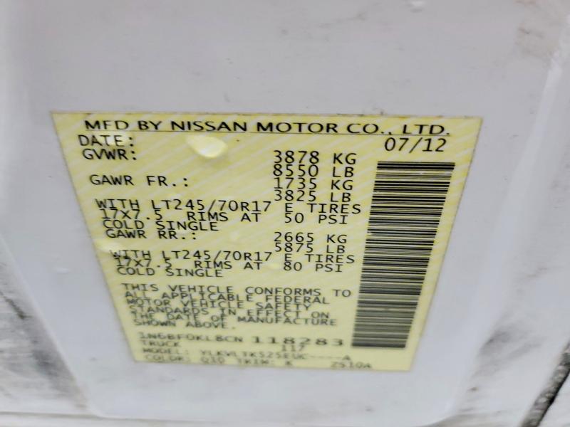 Продажа на аукционе авто 2012 Nissan Nv, vin: 1N6BF0KL8CN118283, номер лота: 69174026
