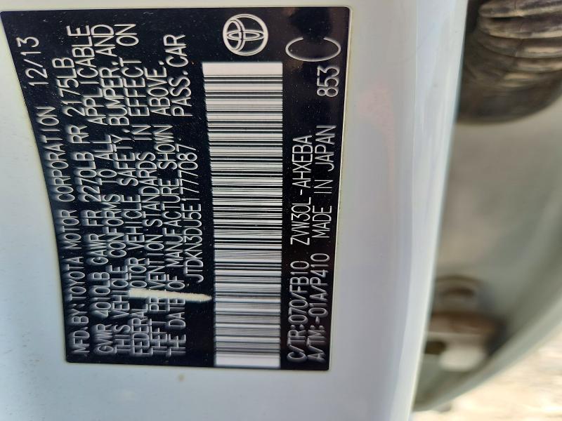 Aukcja sprzedaży 2014 Toyota Prius, vin: JTDKN3DU5E1777087, numer aukcji: 68417356