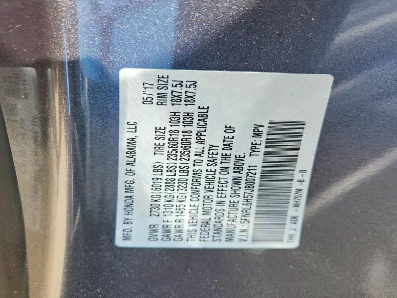 Продаж на аукціоні авто 2018 Honda Odyssey, vin: 5FNRL6H57JB007211, номер лоту: 68488016