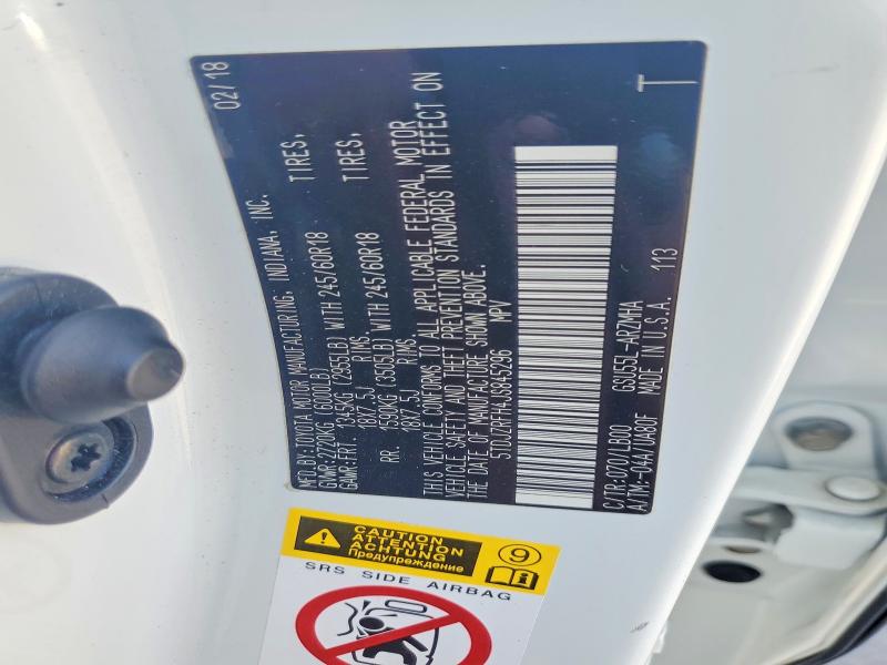 69203286 :رقم المزاد ، 5TDJZRFH4JS845296 vin ، 2018 Toyota Highlander مزاد بيع