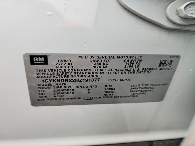 Продаж на аукціоні авто 2017 Cadillac Xt5, vin: 1GYKNDRS2HZ191377, номер лоту: 69813166
