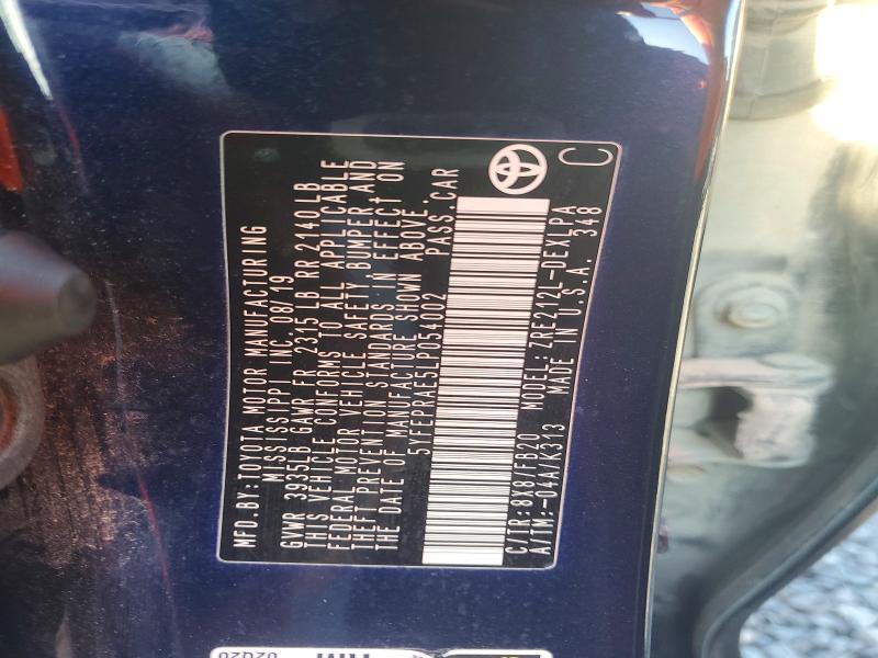 2020 Toyota Corolla მანქანა იყიდება აუქციონზე, vin: 5YFEPRAE5LP054002, აუქციონის ნომერი: 67303746