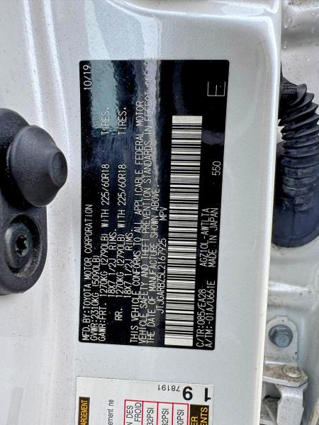2020 Lexus Nx მანქანა იყიდება აუქციონზე, vin: JTJGARBZ5L2167925, აუქციონის ნომერი: 68300436