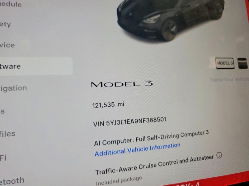 68767086 :رقم المزاد ، 5YJ3E1EA9NF368501 vin ، 2022 Tesla Model 3 مزاد بيع