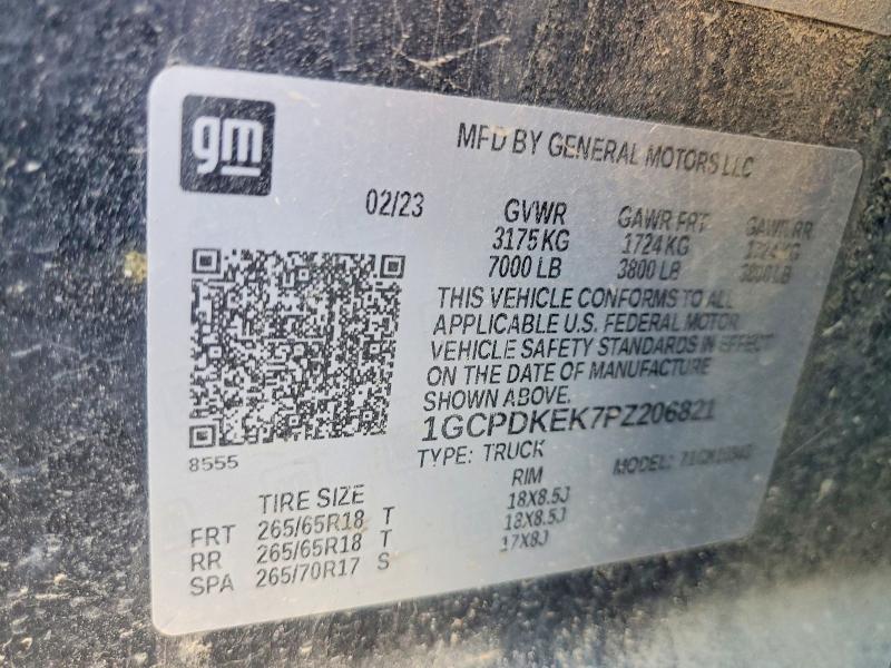 Aukcja sprzedaży 2023 Chevrolet Silverado, vin: 1GCPDKEK7PZ206821, numer aukcji: 68139116