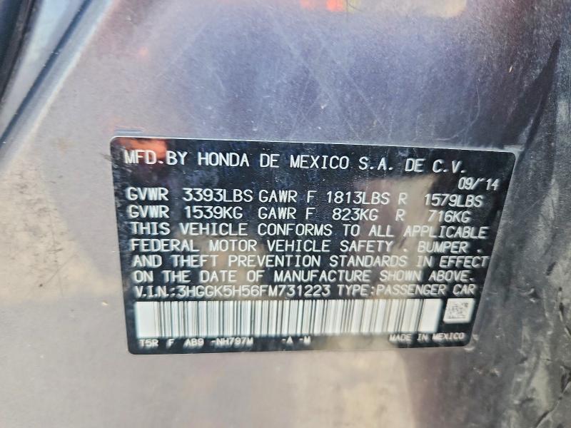67642266 :رقم المزاد ، 3HGGK5H56FM731223 vin ، 2015 Honda Fit مزاد بيع