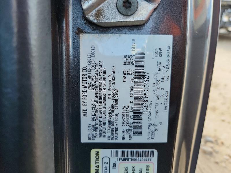 Продажа на аукционе авто 2016 Ford Mustang, vin: 1FA6P8TH9G5246277, номер лота: 70610706