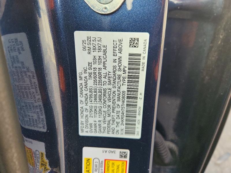 Продажа на аукционе авто 2026 Honda Cr-v, vin: 2HKRS4H75TH408009, номер лота: 67894796