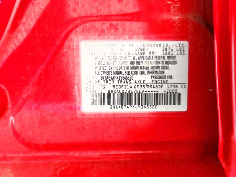 Продаж на аукціоні авто 2018 Nissan Sentra, vin: 3N1AB7APXJY345520, номер лоту: 69128746