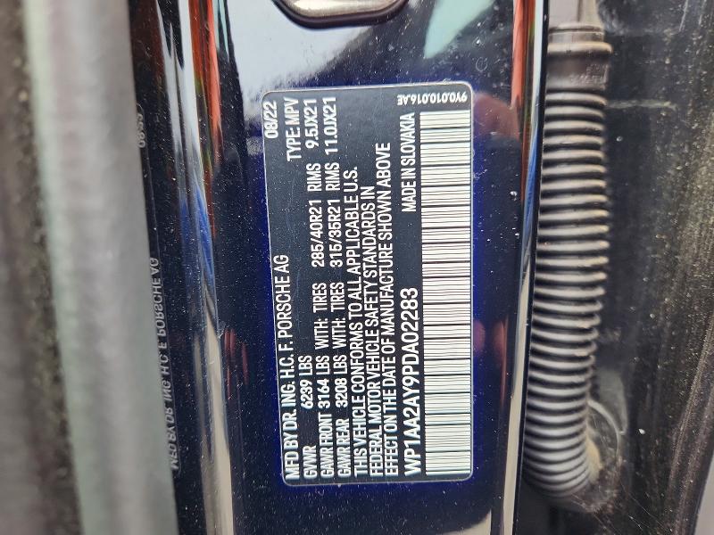 Aukcja sprzedaży 2023 Porsche Cayenne, vin: WP1AA2AY9PDA02283, numer aukcji: 71083076