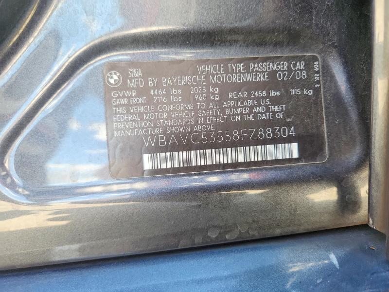 Продажа на аукционе авто 2008 Bmw 328, vin: WBAVC53558FZ88304, номер лота: 70744996