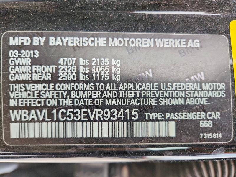 Aukcja sprzedaży 2014 Bmw X1, vin: WBAVL1C53EVR93415, numer aukcji: 66139206