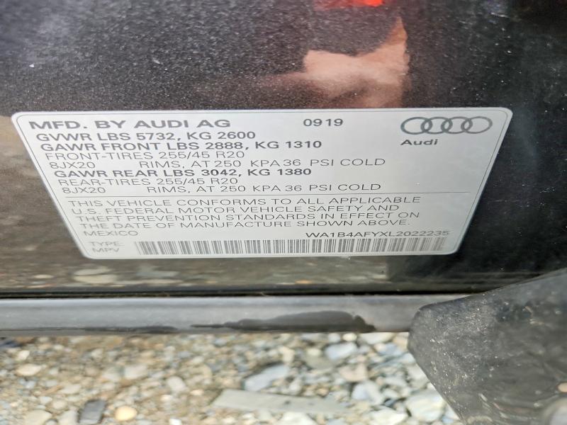 Auction sale of the 2020 Audi Sq5, vin: WA1B4AFYXL2022235, lot number: 69112906