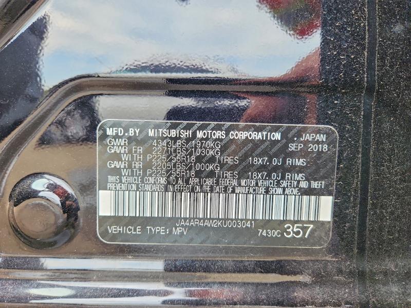 68178476 :رقم المزاد ، JA4AR4AW2KU003041 vin ، 2019 Mitsubishi Outlander Sport مزاد بيع
