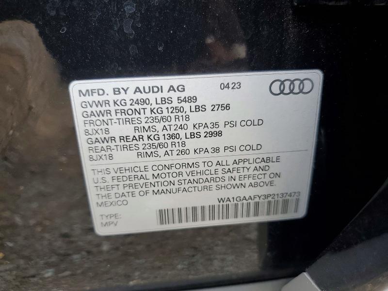 Aukcja sprzedaży 2023 Audi Q5, vin: WA1GAAFY3P2137473, numer aukcji: 69091146