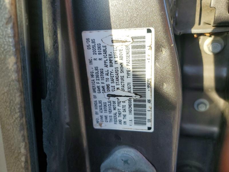 Продаж на аукціоні авто 2006 Honda Accord, vin: 1HGCM66896A063071, номер лоту: 69179676