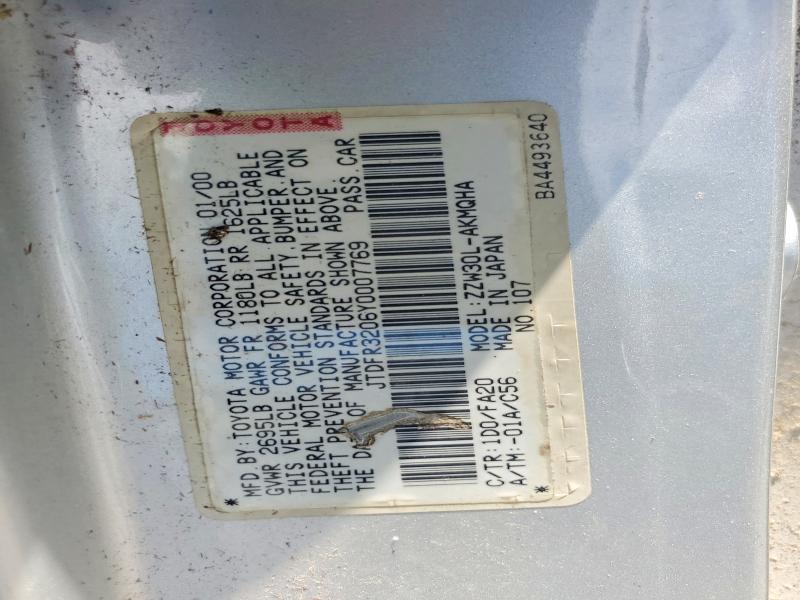 Продаж на аукціоні авто 2000 Toyota Mr2, vin: JTDFR3206Y0007769, номер лоту: 67472866