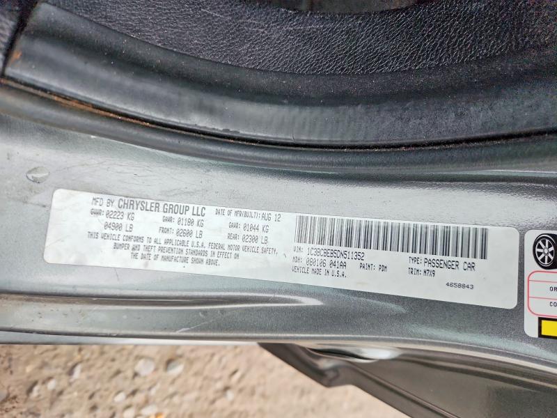 Auction sale of the 2013 Chrysler 200, vin: 1C3BCBEB5DN511352, lot number: 70277206