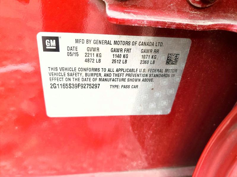 Продажа на аукционе авто 2015 Chevrolet Impala, vin: 2G1165S39F9275297, номер лота: 68510016